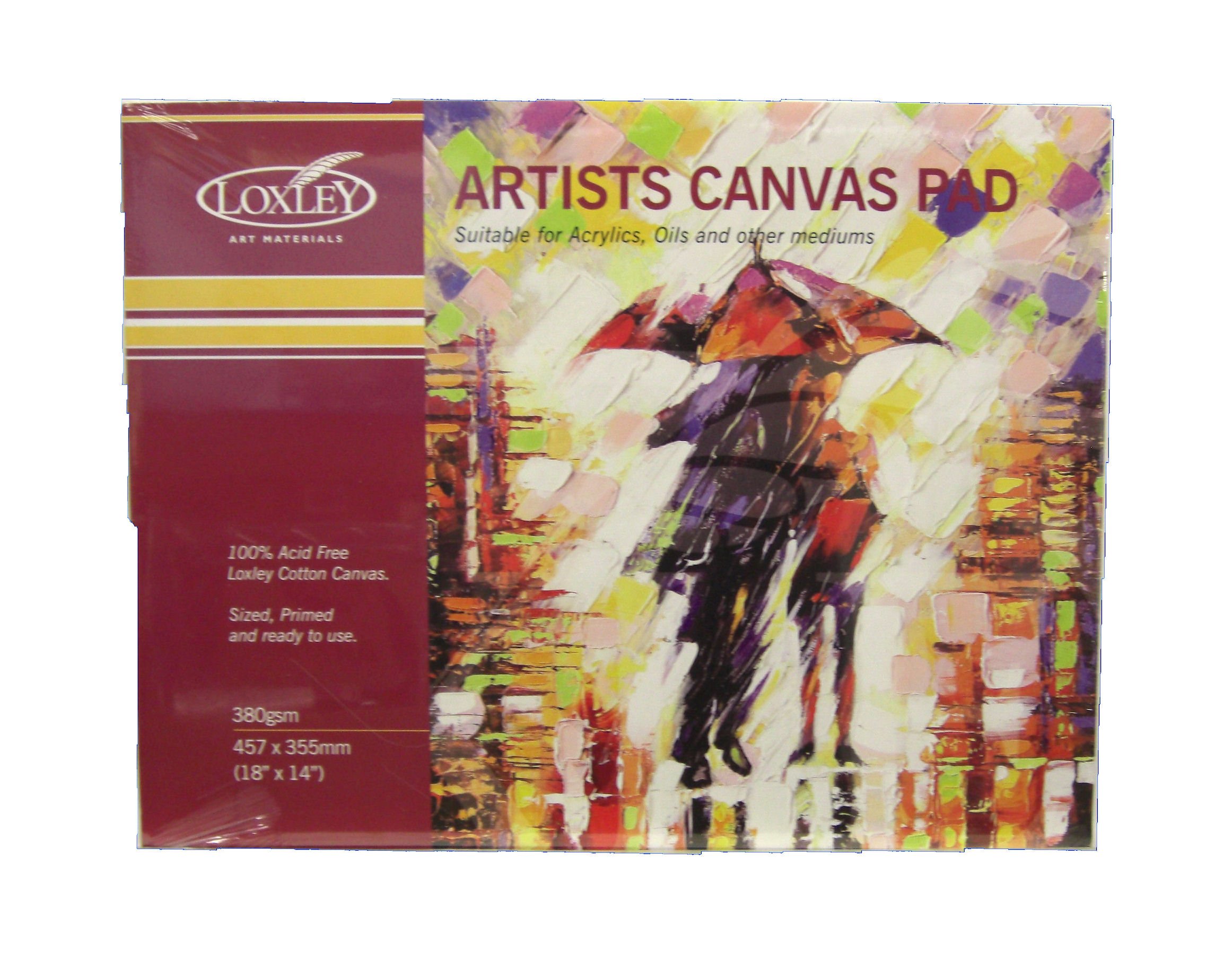 Loxley Canvas Pad 18 x 14 100% Acid Free Cotton Canvas 380gsm