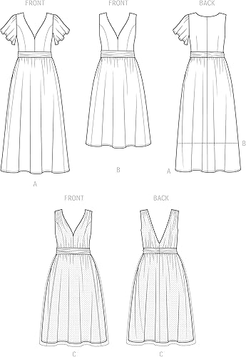 Miniatura 3 de Simplicity Kit de patrón de costura para vestido de Misses', código S9476, tamaños 26W-28W-30W-32W, multicolor