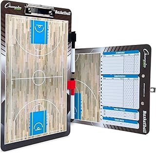 Champion Sports Large & XL Dry Erase Board For Coaching - Whiteboards for Strategizing, Techniques, Plays - 2-Sided Boards with Front Side Full Field - Backside Half Field and Lineup