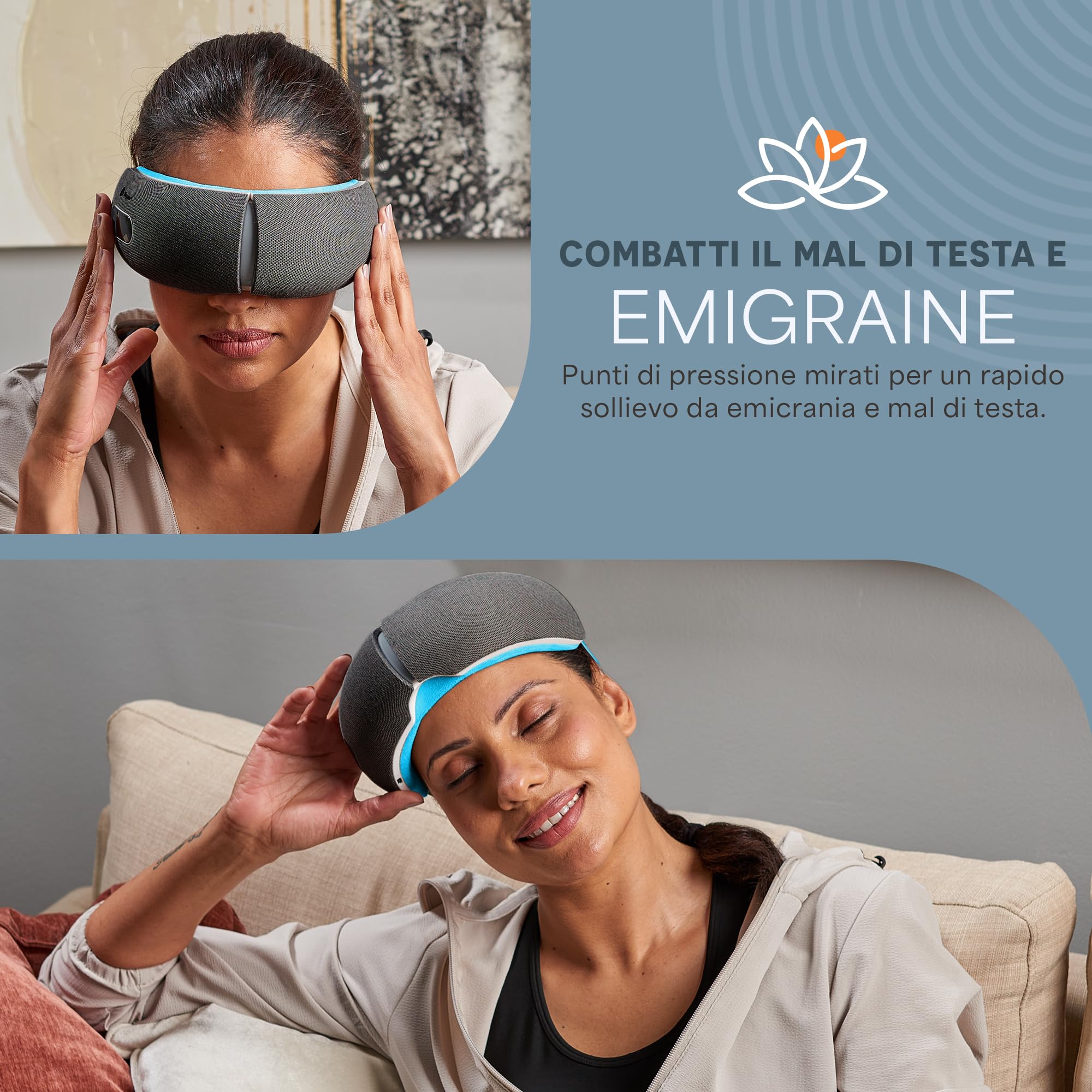 Lifepro Oculax Massaggiatore per Occhi con Calore e Vibrazione, Maschera Elettrica Pieghevole con Bluetooth per Emicranie, Occhi Secchi e Affaticamento, Migliora il Sonno – Regalo per Uomo e Donna