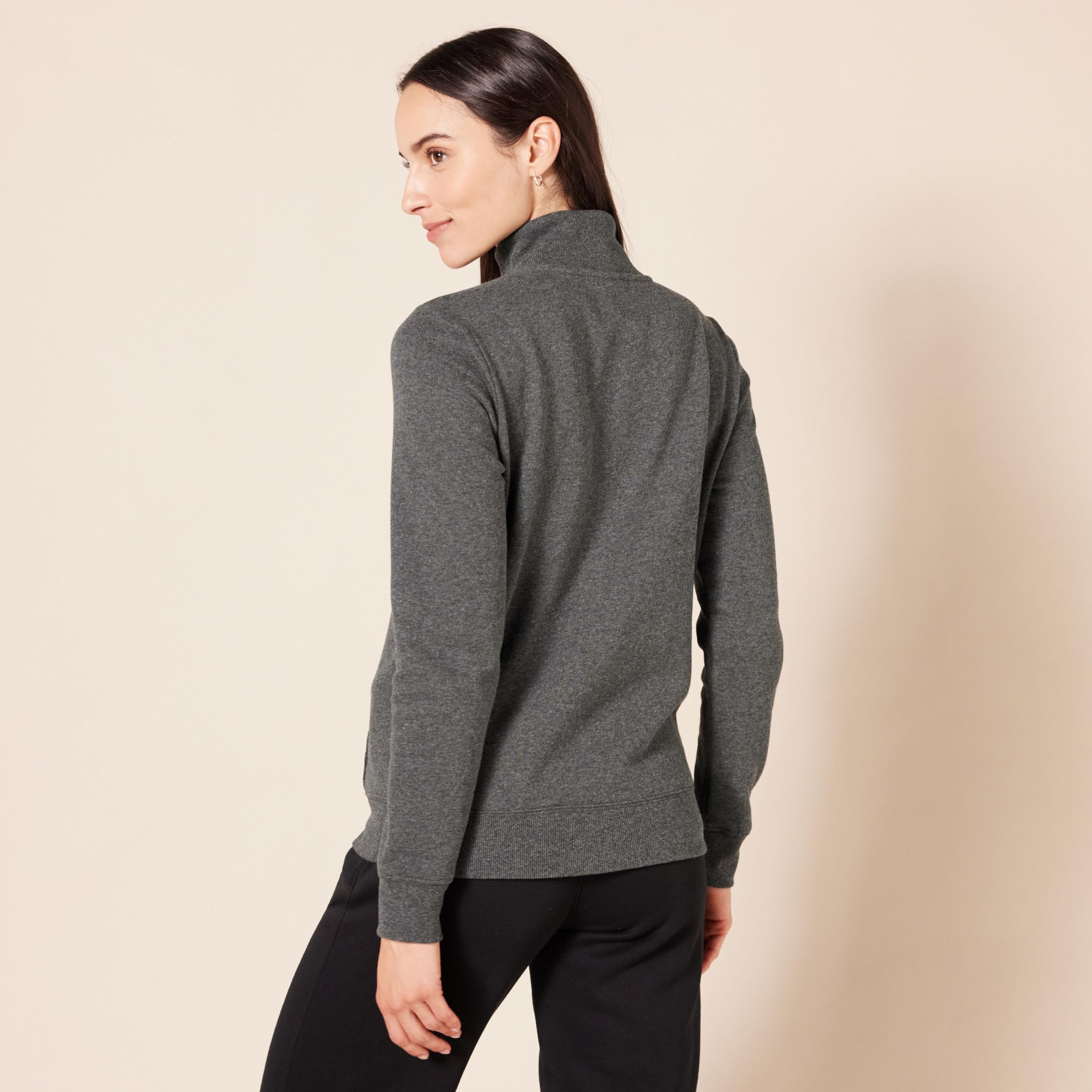 Amazon Essentials Top in Pile con Cerniera a Un Quarto a Maniche Lunghe (Disponibile in Taglie Forti) Donna