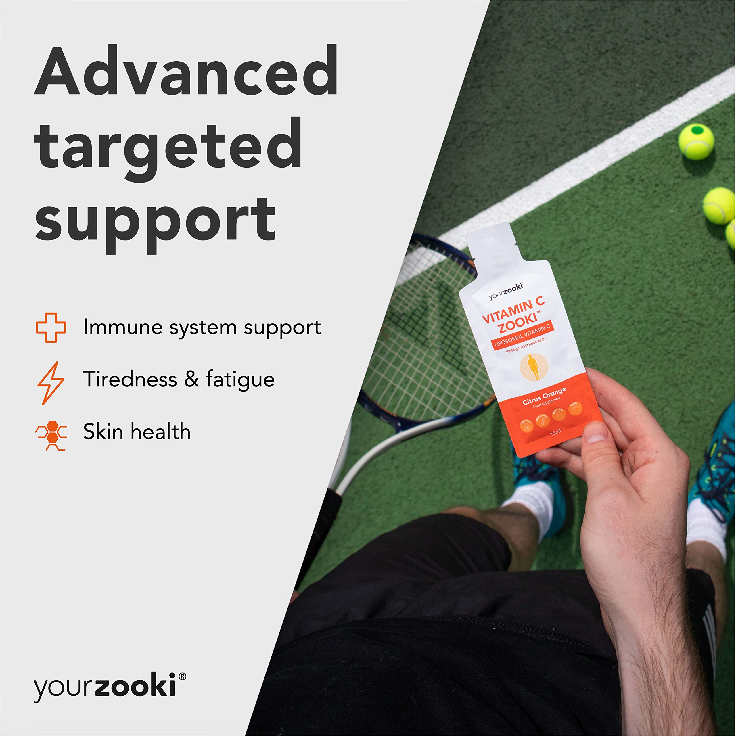 YourZooki Liposomal Vitamin C Liquid Sachets 1000mg Alcohol Free