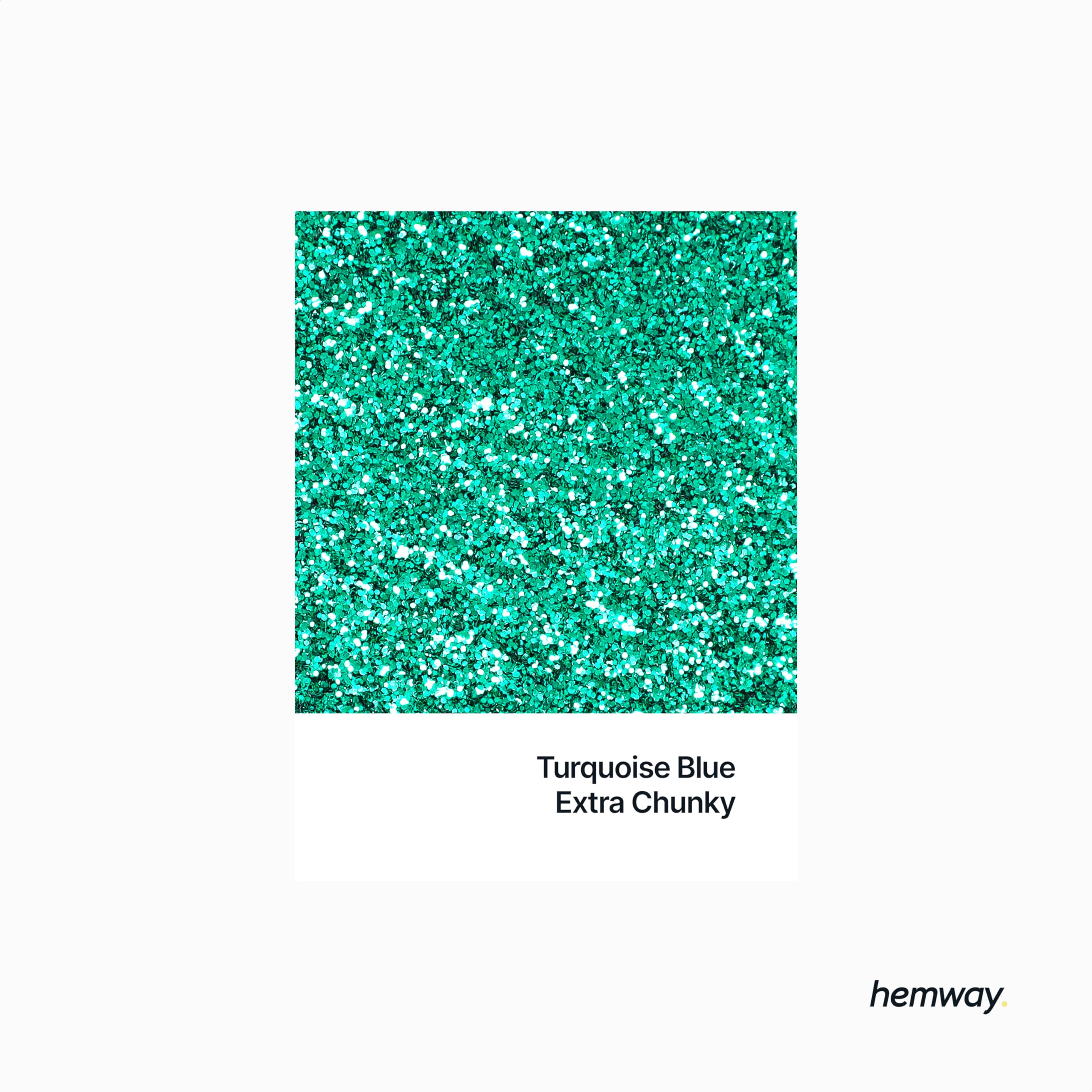 Hemway Glitter Shaker Turquoise Blue 130g x2 Pack Extra Chunky, Craft Glitter Shakers for Resin & Epoxy Crafts - Image 2