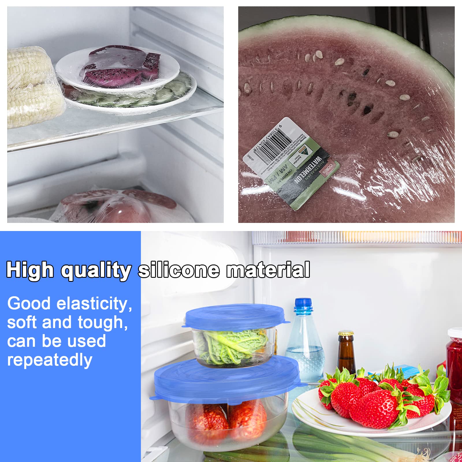 12 Coperchi In Silicone Estensibili | Senza BPA Per Contenitori | 6 Misure (6.4-19 Cm) | Lavabili - Foto 12