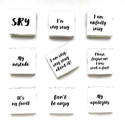 Miniatura 4 de SORRY, Juego de regalo de chocolate, 5 x 5 pulgadas, 1 caja (Flowers Prime)