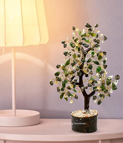 Miniatura 2 de Crystal Tree with Pyrite Citrine Green Aventurine Crystals and Healing Stones - Indoor Crystal Tree to Atrract Money Abundance Wealth - Christmas