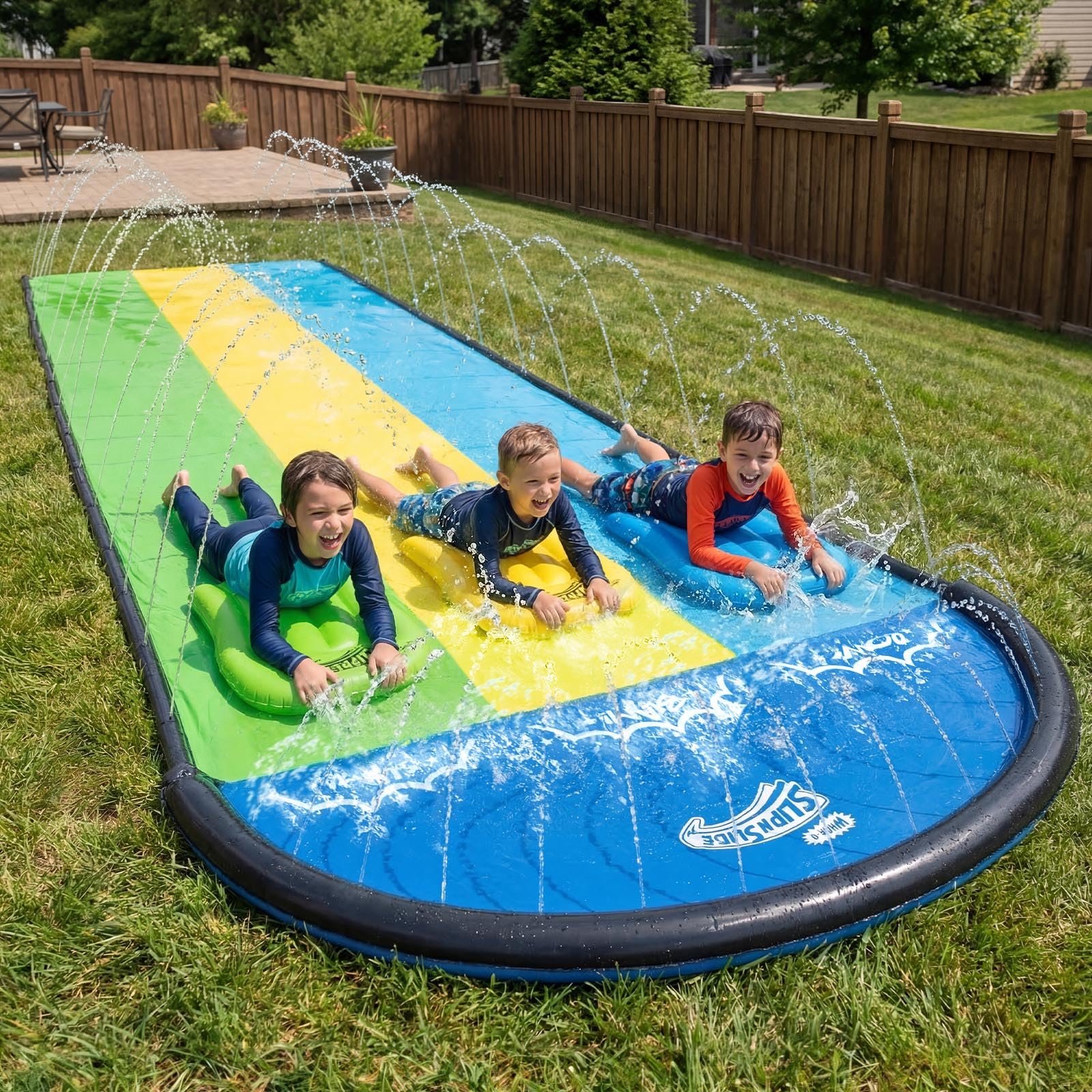 Amazon.com: Wham-O Slip N Slide 18ft Triple Wave Rider with Body