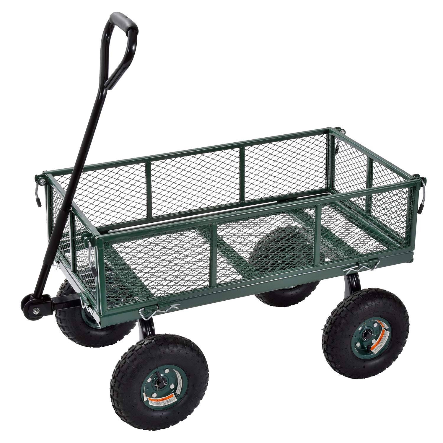 Juggernaut Carts Steel Utility Garden Wagon, 400 lb. Load Capacity, 21-3/4" Height x 34" Length x 18" Width