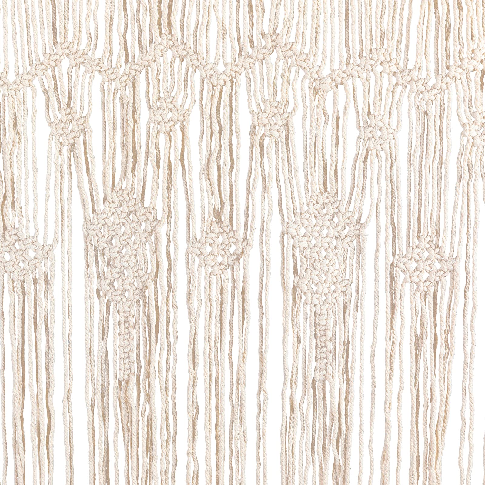 TRIEBAN Lot de 2 rideaux en macramé - Style bohème - Tissés à la main - Pour mariage, fenêtre et séparateur de pièce - Décoration murale pour la maison et le bureau - 85 x 200 cm