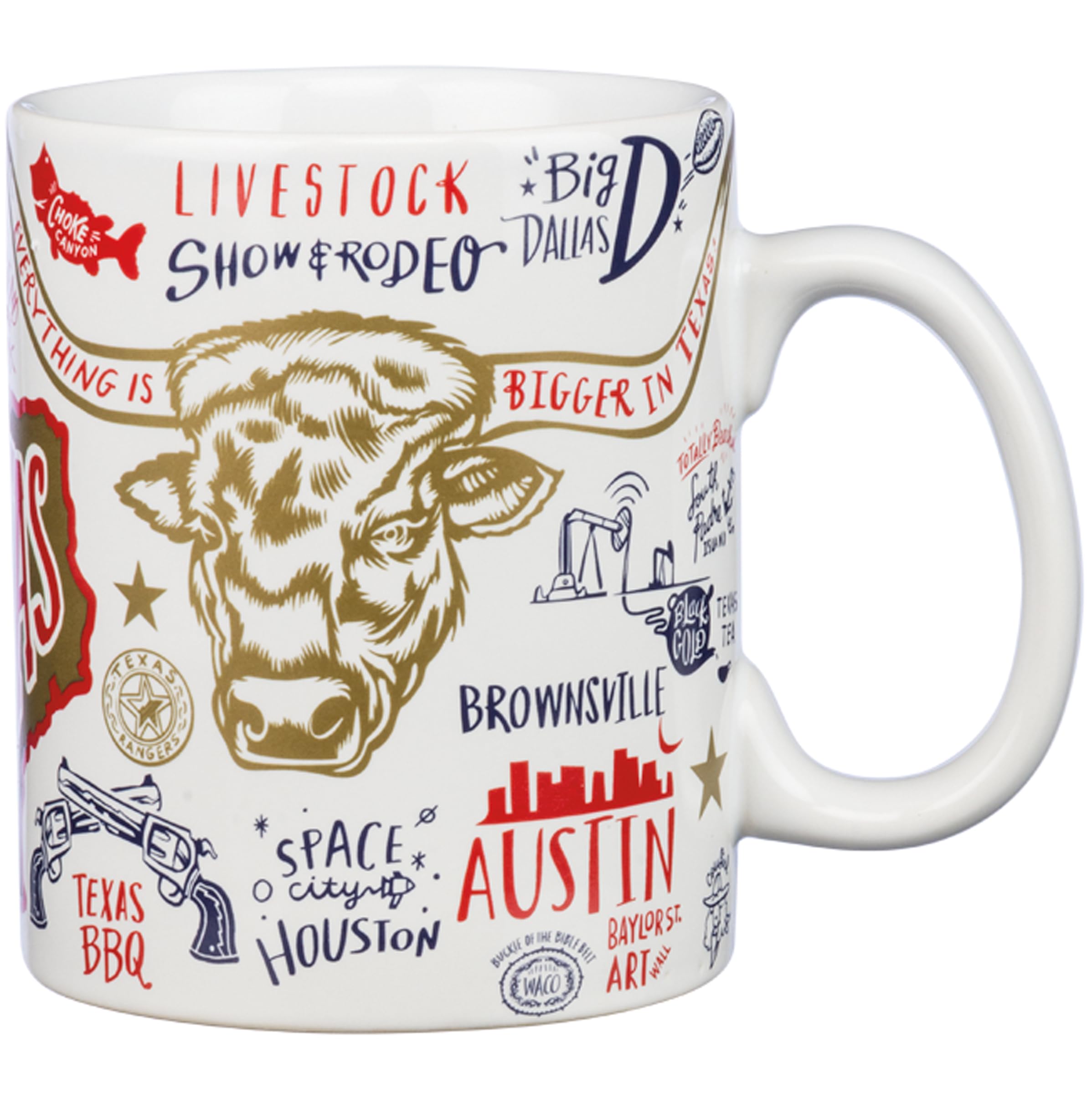 Primitives by Kathy 33554 Lol Made You Smile Coffee Mug, 20-Ounce, Texas