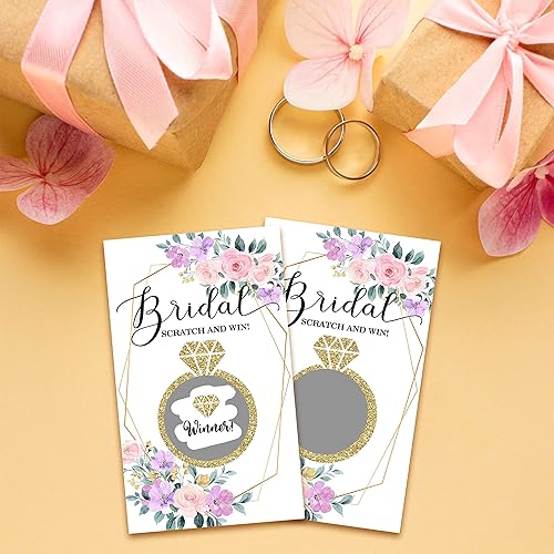 Miniatura 9 de Tarjetas de juego para raspar para despedida de soltera, boletos de lotería nupcial de hierba de las Pampas, ideas de juegos de despedida de soltera