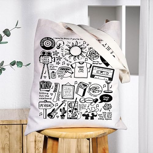 Miniatura 5 de BWWKTOP Bolsa de mano inspirada en el cantante, regalo para fanáticos del rock, bolsa de hombro con banda de rock, álbum de música, bolsa de mano