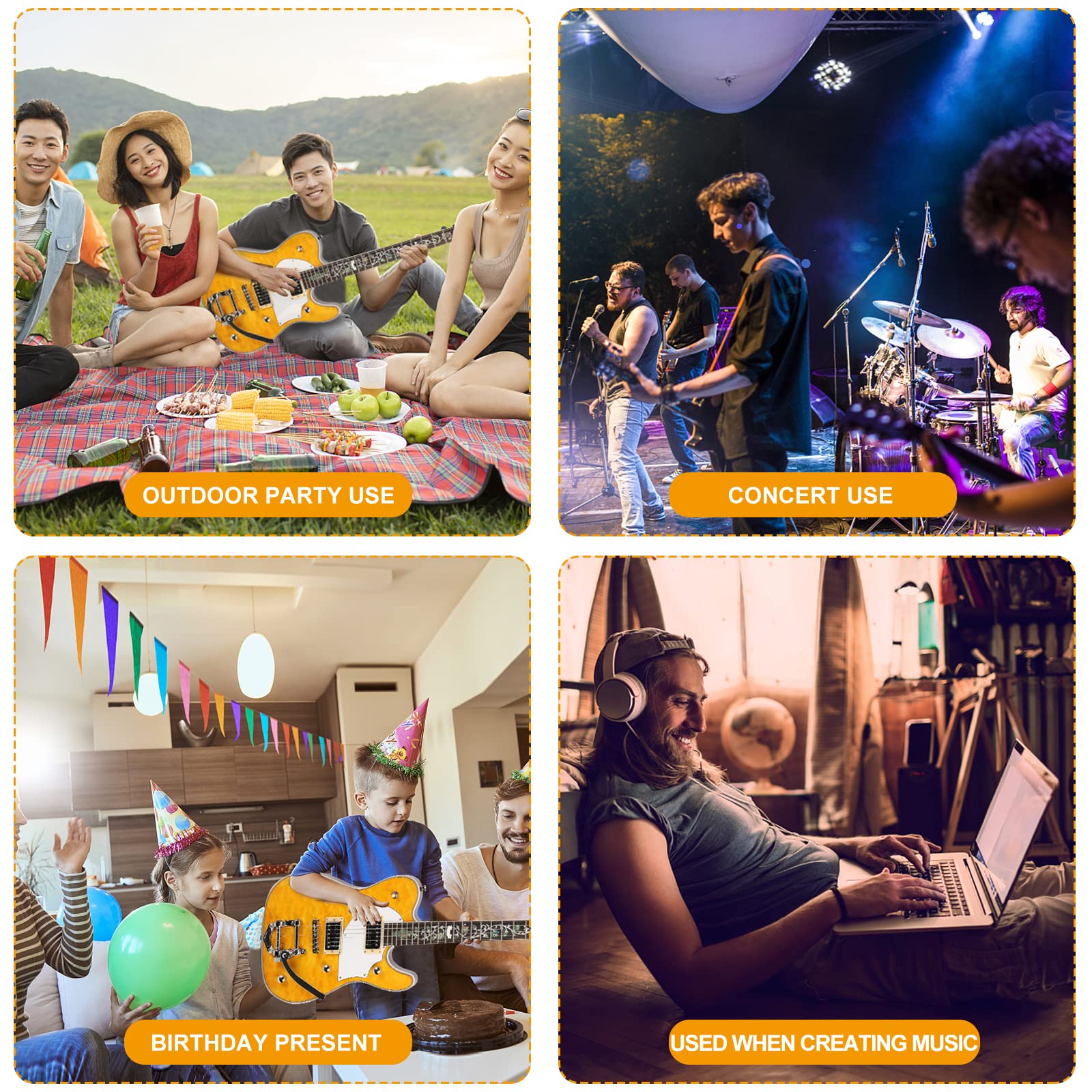 ZUWEI Semi Hollow Electric Guitar Custom Shop 22 Frets, Maple Top