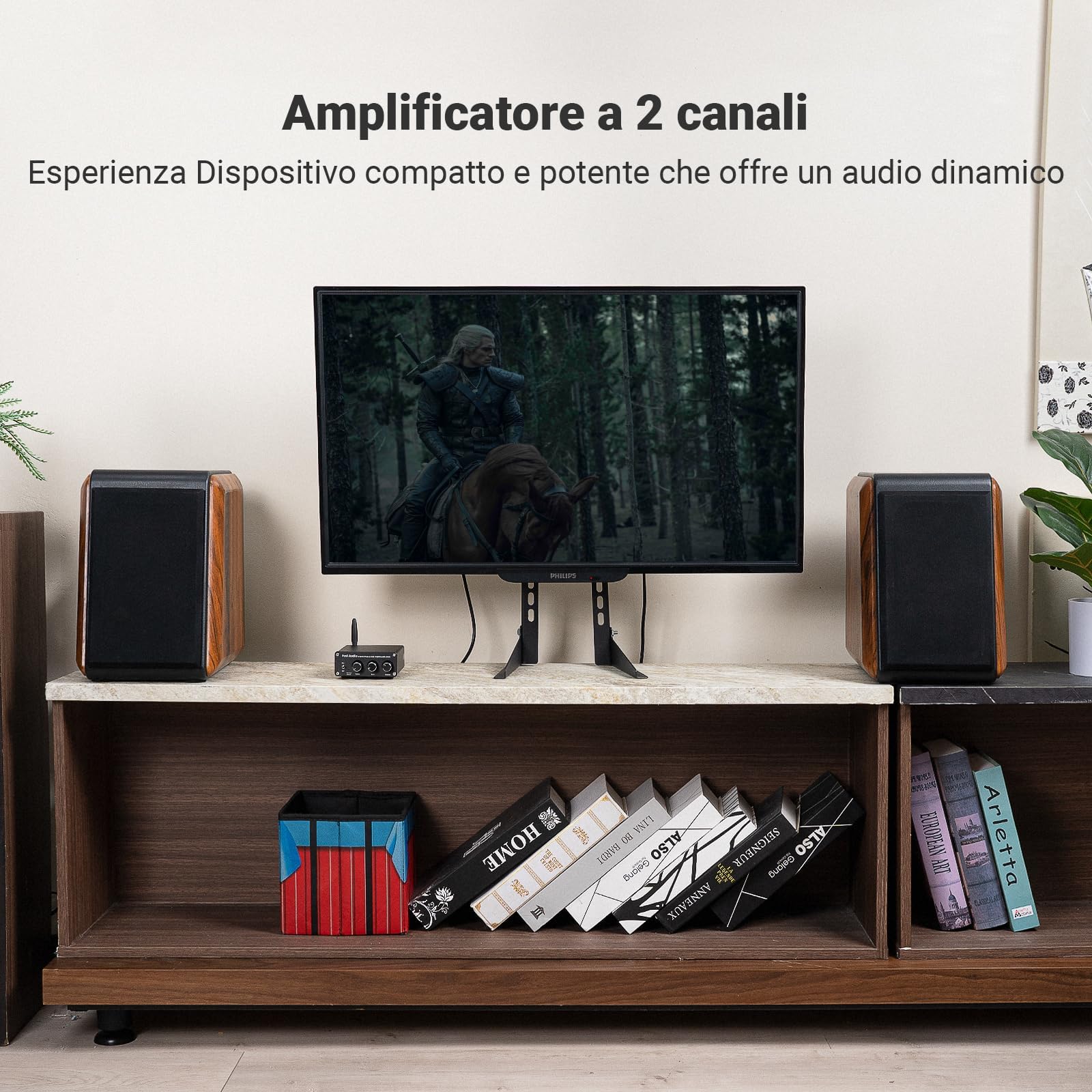 Fosi Audio BT20A Amplificatore Bluetooth 5.0 e BOX X2 Preamplificatore Phono