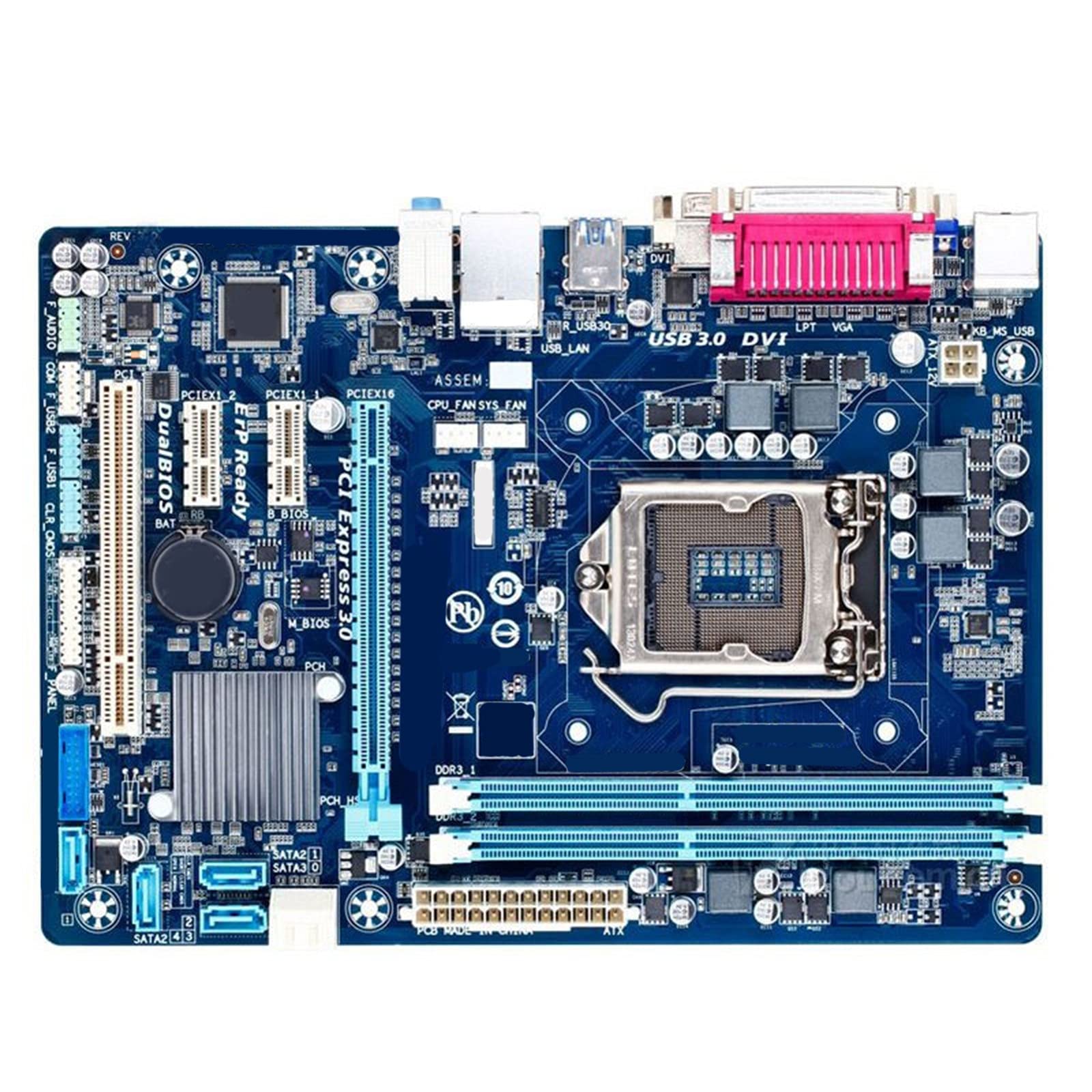 HEMOTONE Fit for GIGABYTE GA-B75M-D3V Desktop Motherboard B75 Socket LGA 1155 Computer Motherboard