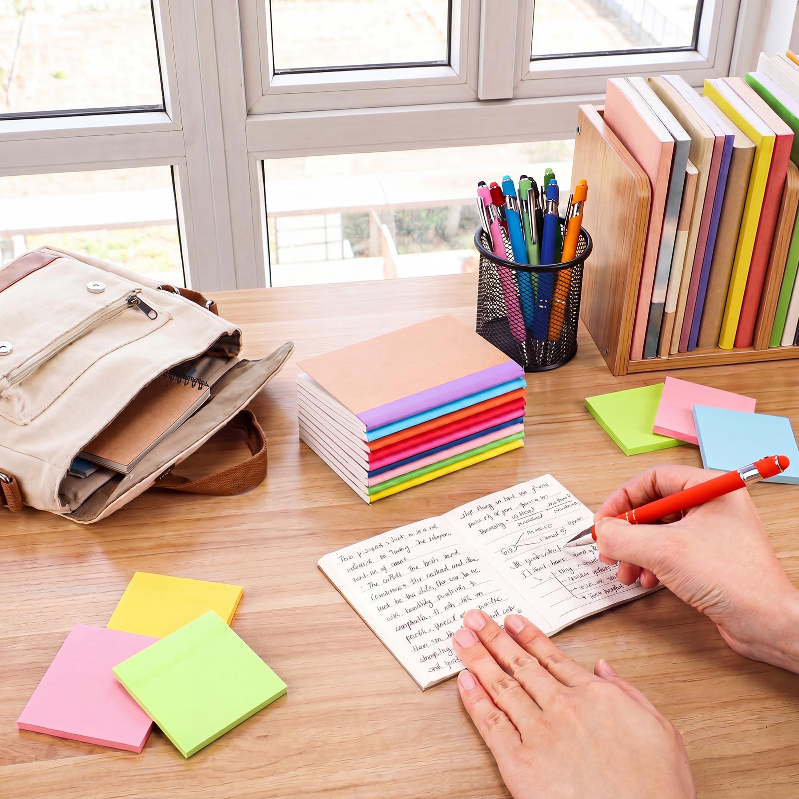 Fainne 60 mini cuadernos con bolígrafos a granel, cuadernos de composición universitaria, diarios de regreso a clases, blocs de notas de bolsillo de 3.3 x 4.5 pulgadas para suministros escolares