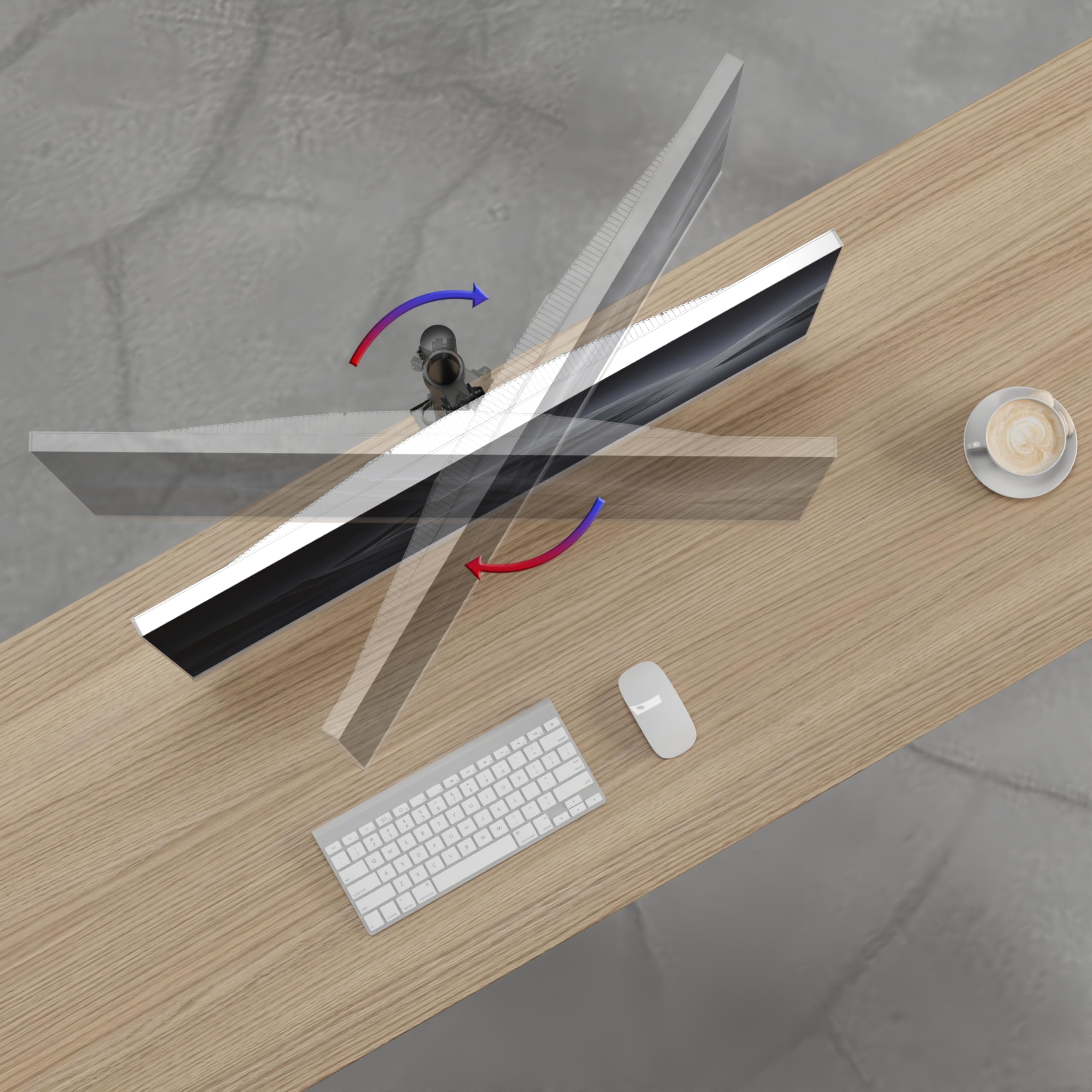 Duronic Braccio singolo per monitor DM151X1 Supporto per monitor regolabile in altezza Morsetto Riser per schermi PC da 13"-32" Supporti da scrivania con supporto VESA per monitor con capacità di 8 kg