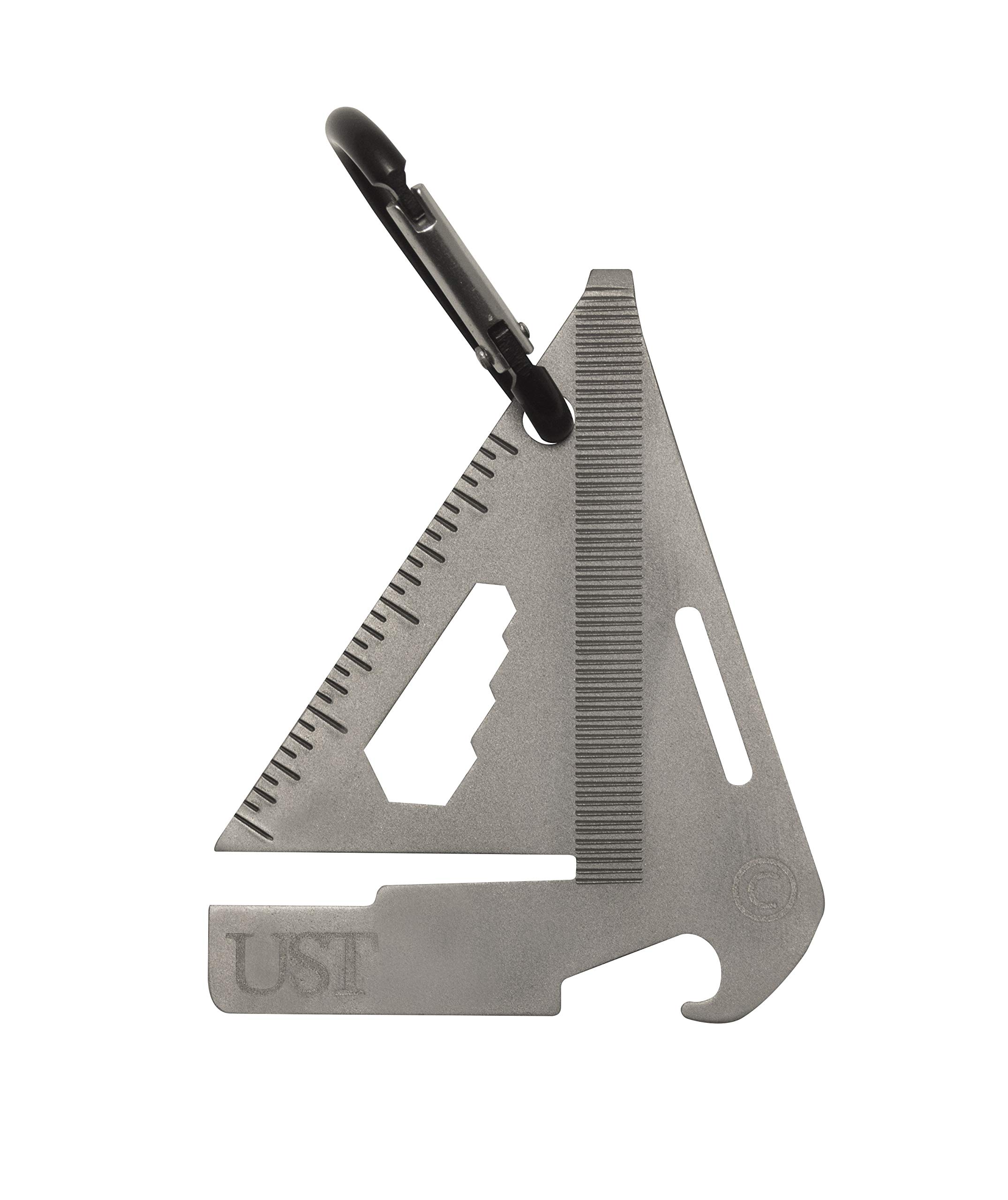 UST Tool-a-Long Multi-Tool Carabiners with Durable, Compact Stainless Steel Construction for Hiking, Kayaking, Camping, Travel and Outdoor Survival