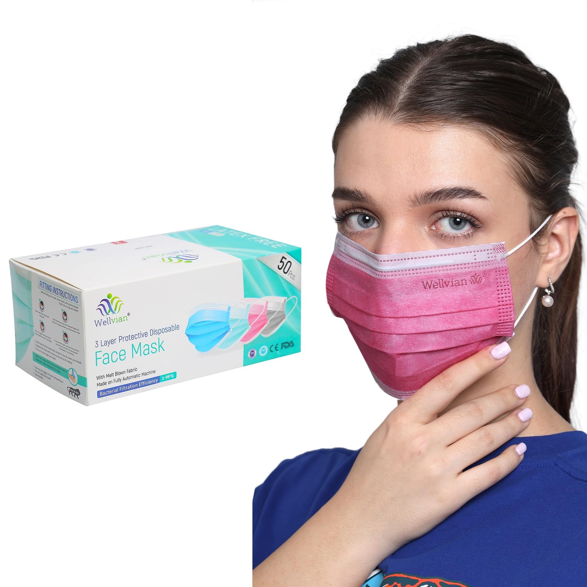 See full amazon price history chart for Wellvian Adult Mask Disposable Face Mask Meltblown Mask Surgical Face Mask With Nose Pin & Latex Free Ear Loops Bfe = 99% Colour : D.Pink Pack Of 50 Pcs Wellvian Adult Mask Disposable Face Mask Meltblown Mask Surgical Face Mask With Nose Pin & Latex Free Ear Loops Bfe = 99% Colour : D.Pink Pack Of 50 Pcs (B0CKW7VHJH) Amazon Price History, Amazon Price Tracker