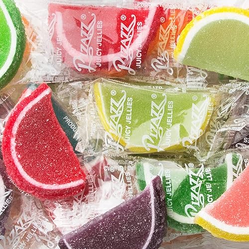 Miniatura 2 de Oh! Nuts Rebanadas de frutas de gelatina  Caramelos de azúcar surtidos grandes  Bolsa a granel de 3 libras  Envuelto individualmente  Confitería