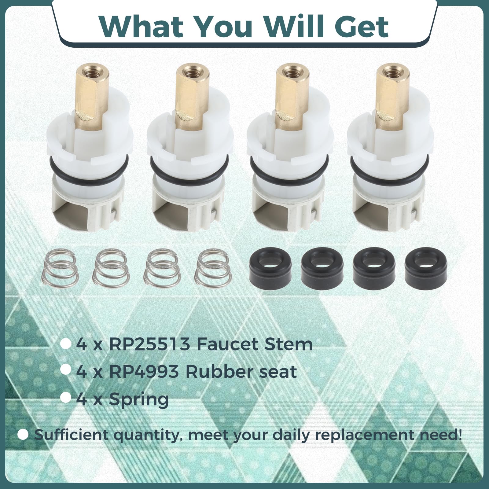 EZ-FLO Hot Water Replacement Stem For Sayco Shower Valves 16 Point Broach 7 thumbnail image