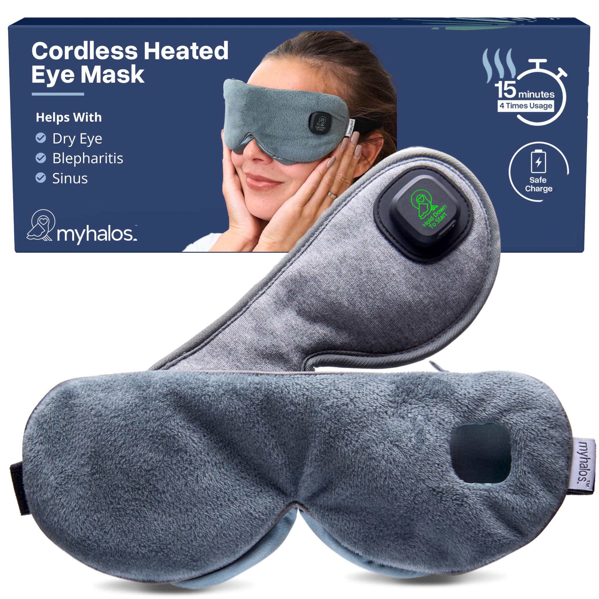 MyHalos Cordless Heated Eye Mask