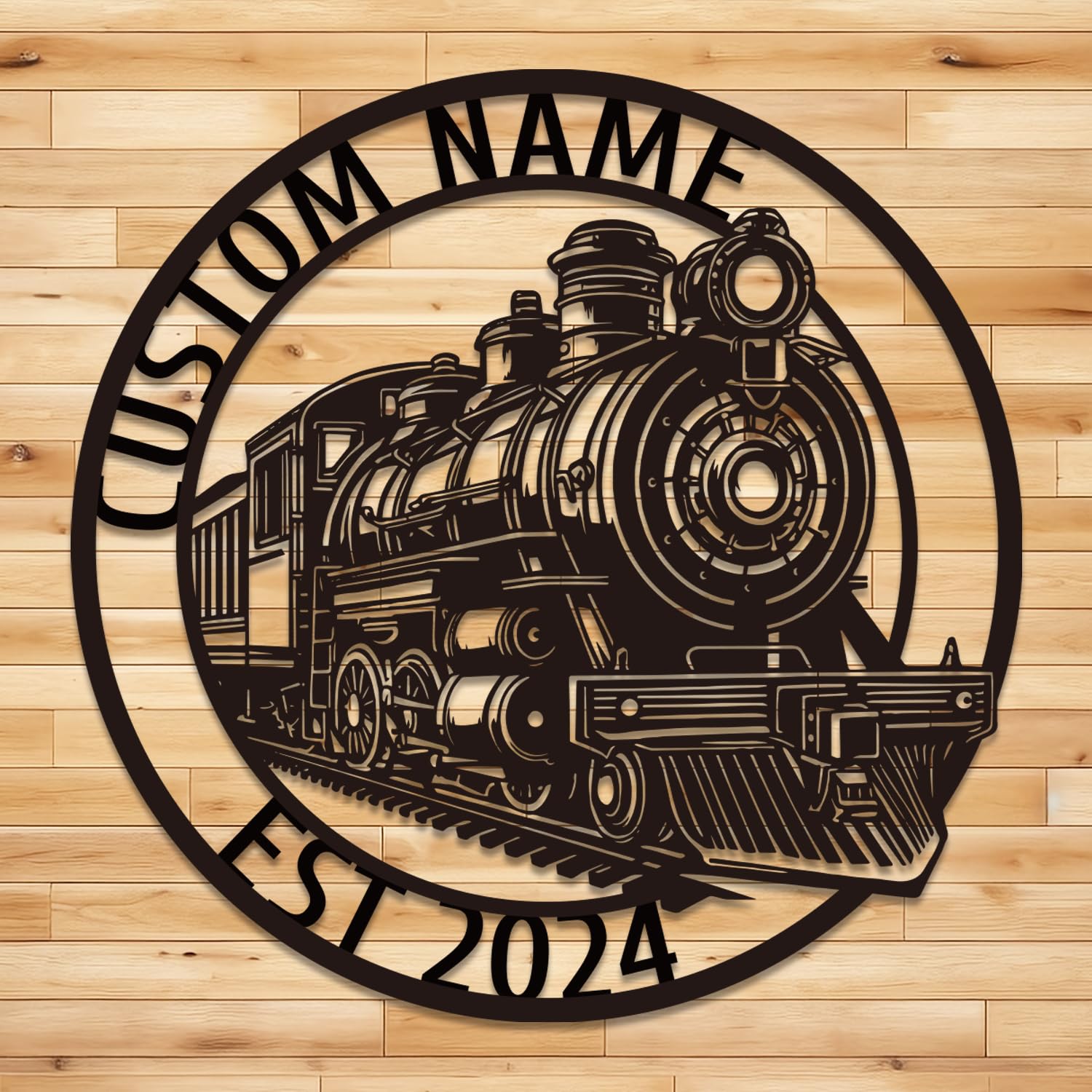 Custom Train Metal Wall Decor,Train Split Letter Monogram Sign,Train Metal Sign, Personalized Train Metal Sign, Custom Train Sign, Railroad Sign,Train Gift (Train A)