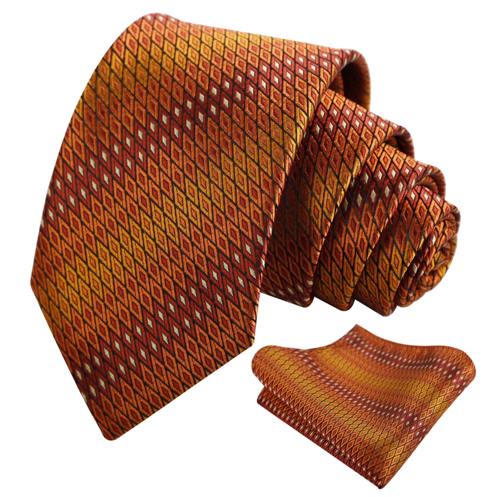 Alizeal Mens 3.15'' Gradient Novelty Tie Set with Pocket Square