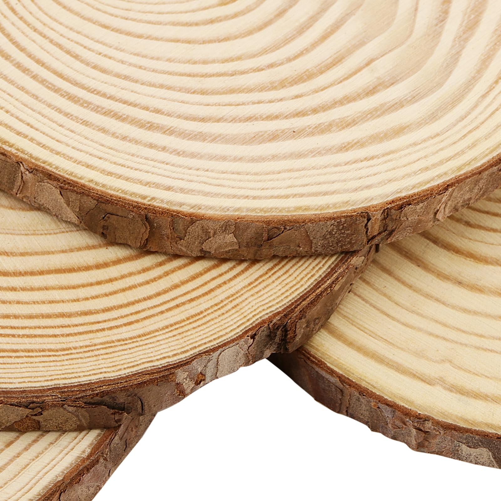 20 Stück Baumstamm Scheiben 10-11cm - Naturholz Baumscheiben Für DIY Deko