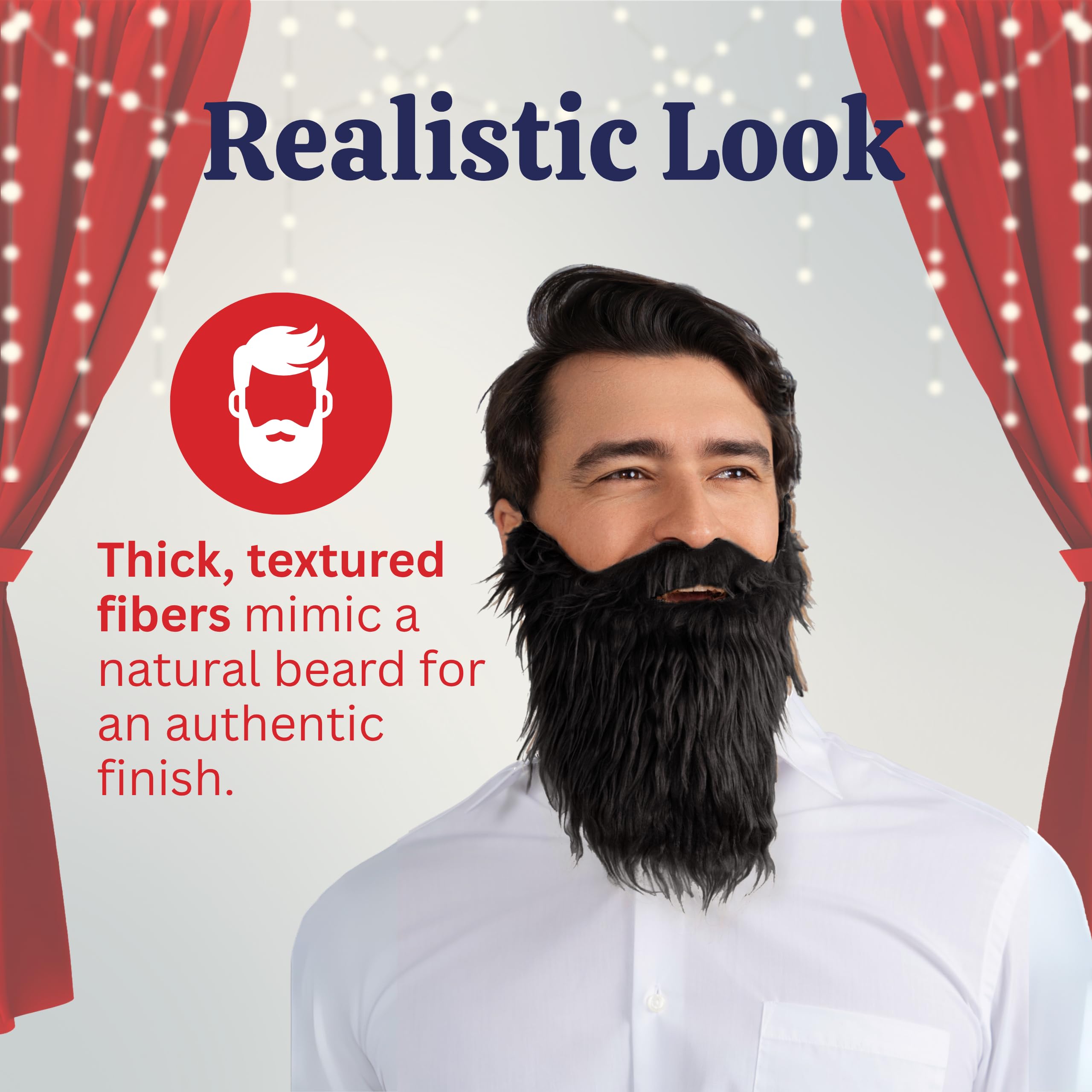 Dress Up America Kostium Ze Sztuczną Brodą - Kostium Z Brodą I Wąsami - Kostium Z Brodą Dla Dorosłych I Nastolatków