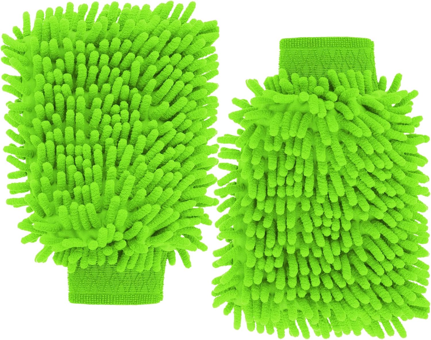 Sibba Chenille Premium ScratchFree Car Wash Mitt, Pack of 2 Microfiber Soft Cleaning Glove for