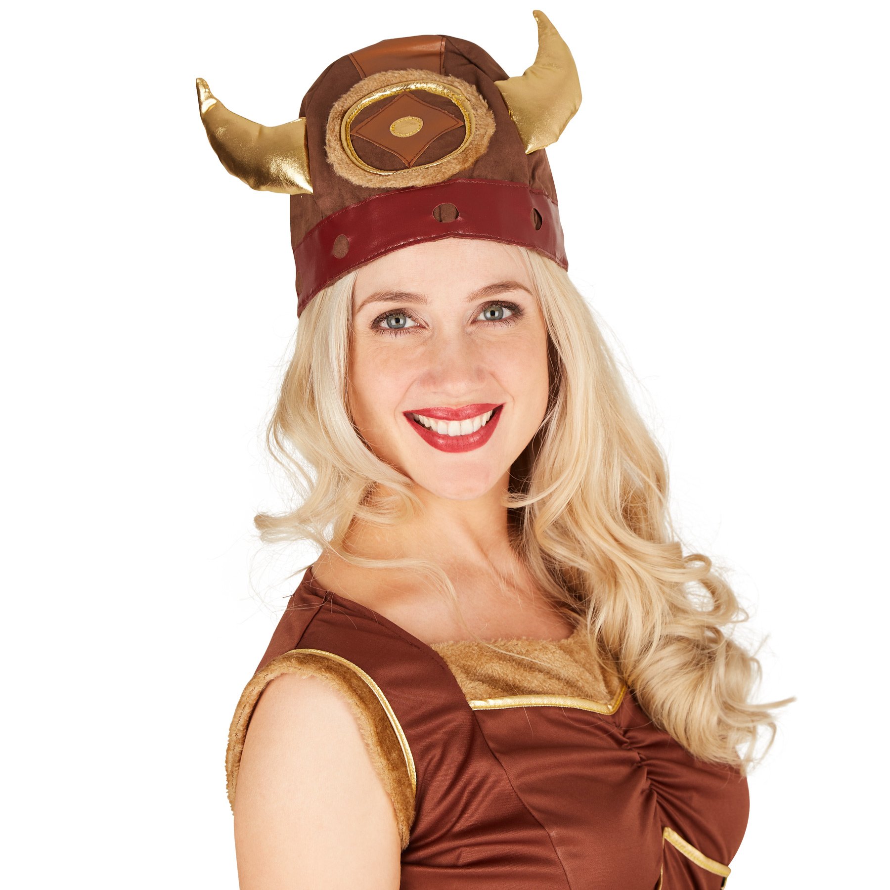 Smiffys Costume Da Principessa Vichinga Per Ragazze – Abito Marrone Con Cappello E Cappellino, Taglia 7-9 Anni