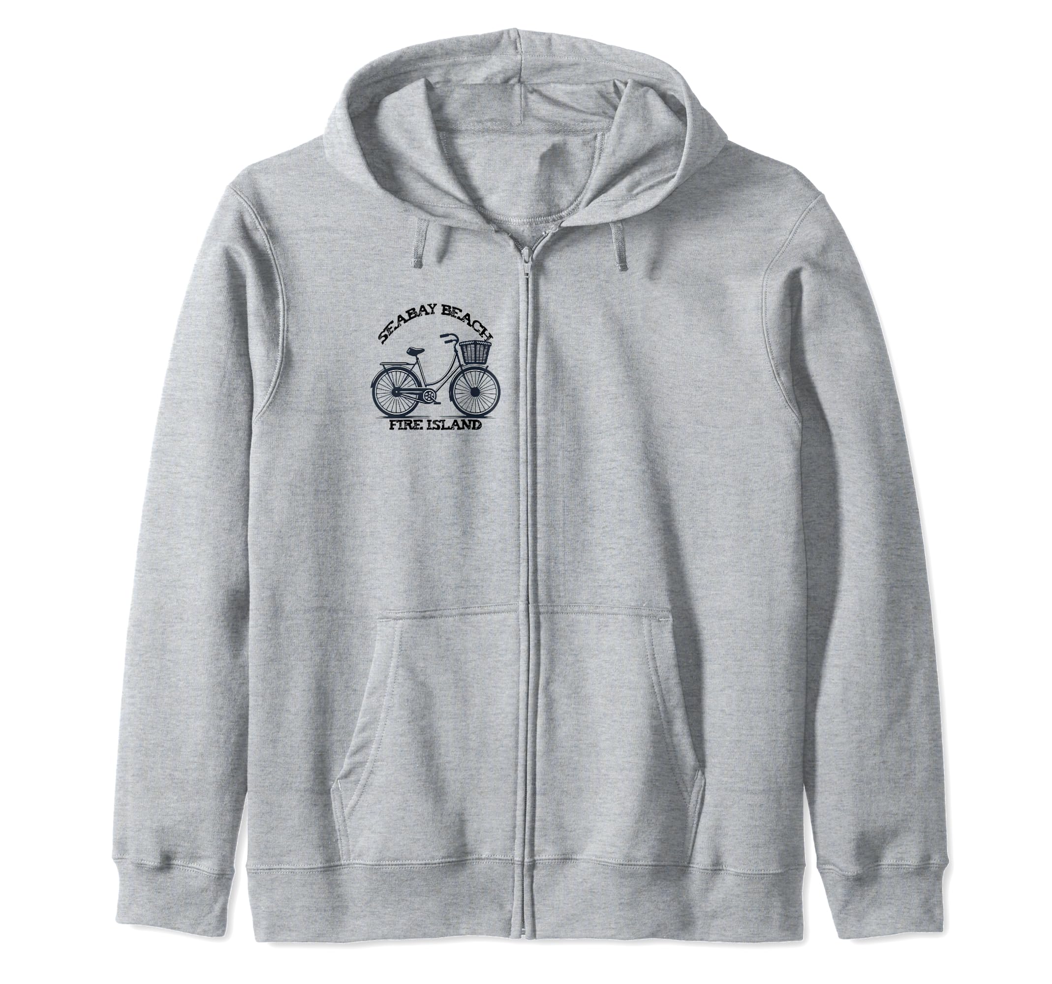SEABAY BEACH FIRE ISLAND bicycle summer vacation barefoot Zip Hoodie