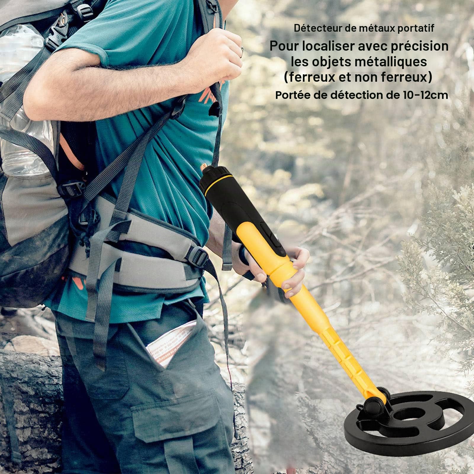 BuyWeek Détecteur de Métaux sous Marin, Detecteur de Metaux de Professionnel Étanche IP68 Localisateur de Trésors sous-Marins avec Bobine de Recherche de 5,9 Pouces