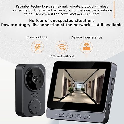 Miniatura 3 de Timbre de video, sistema de video portero, visión nocturna, voz bidireccional, ángulo de visión de 70, timbre con monitor de cámara, timbre para