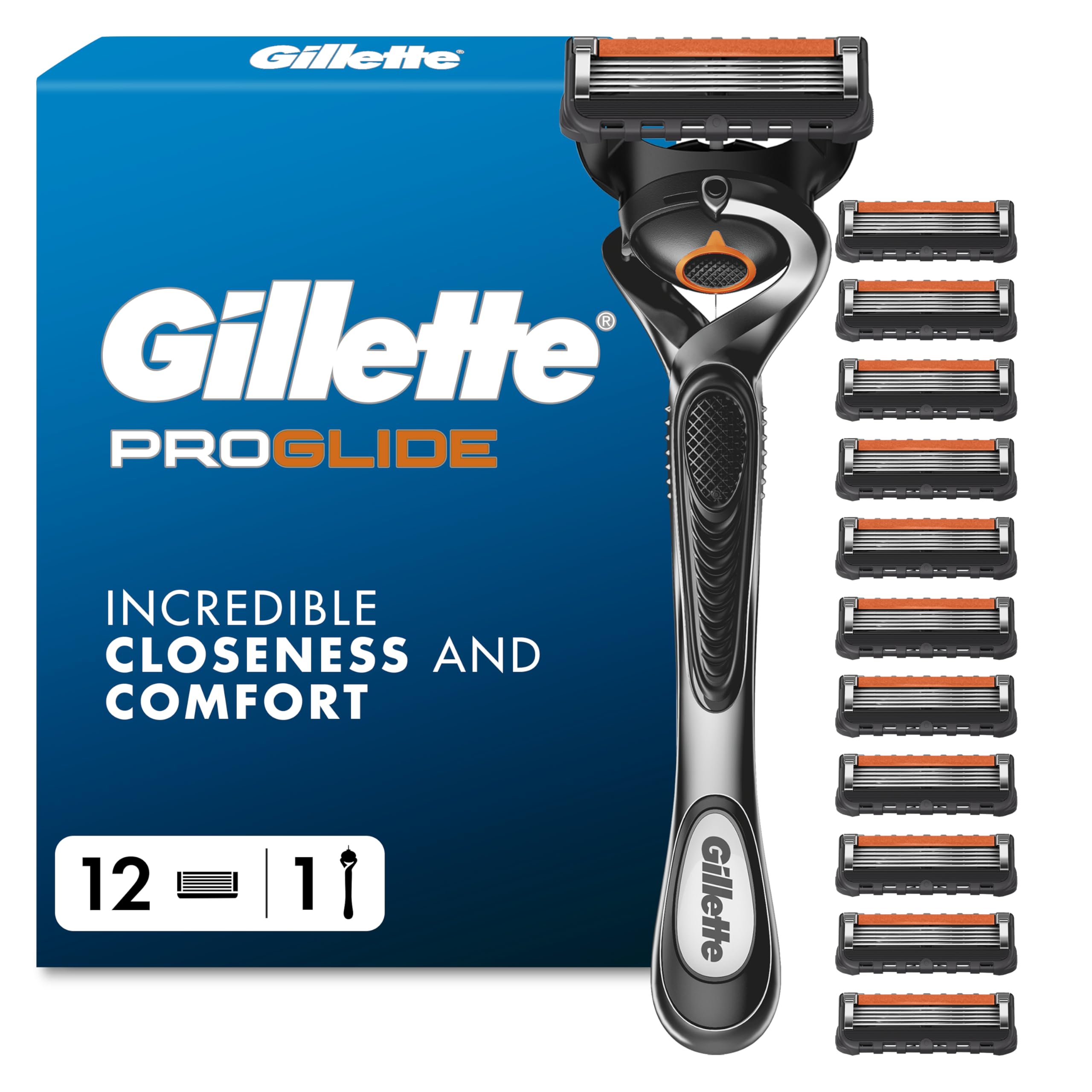 Gillette Proglide Razor + Replacement Heads 13 Pc