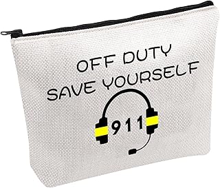 PWHAOO Dispatcher Pouch Bag Gift 911 Dispatcher Gift Off Duty Save Yourself Retirement Gift for 911 Dispatcher (Off Duty 911 B)