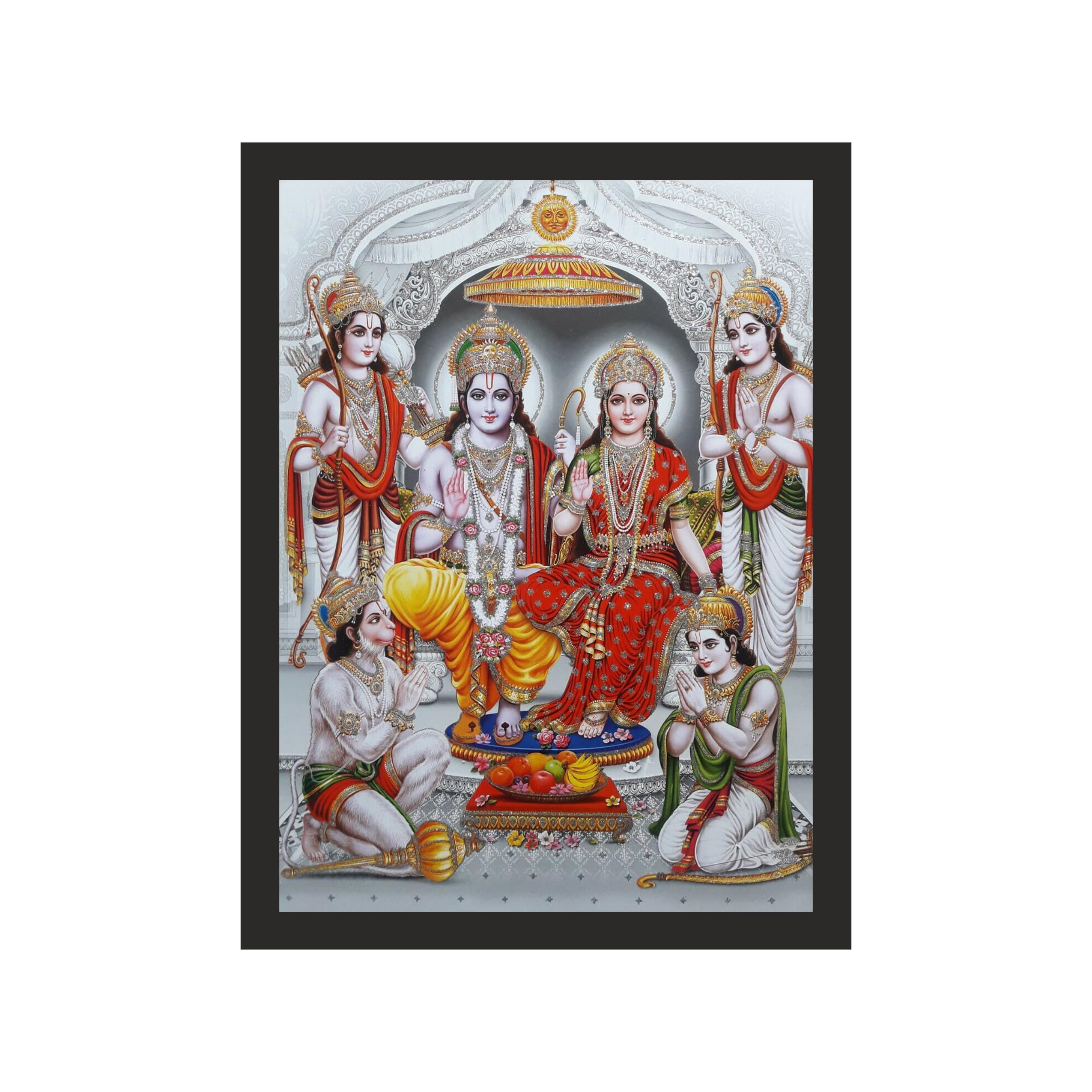 Divine Ram Darbar Framed Art, 9x12 Inches