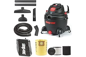RIDGID 16-Gallon 150 CFM Portable Wet/Dry Vacuum with VF5000 Motor for Professional Cleaning