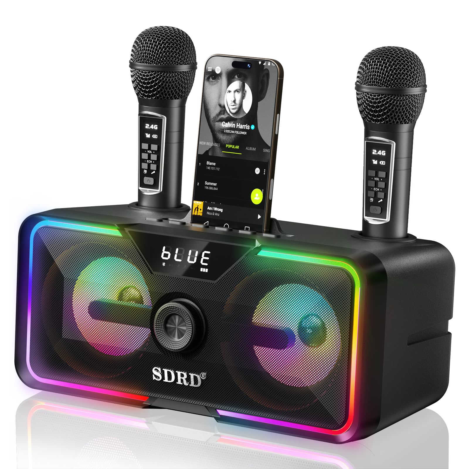 Amazon.com: SDRD 215 Bluetooth Karaoke Machine for Adult Kid with