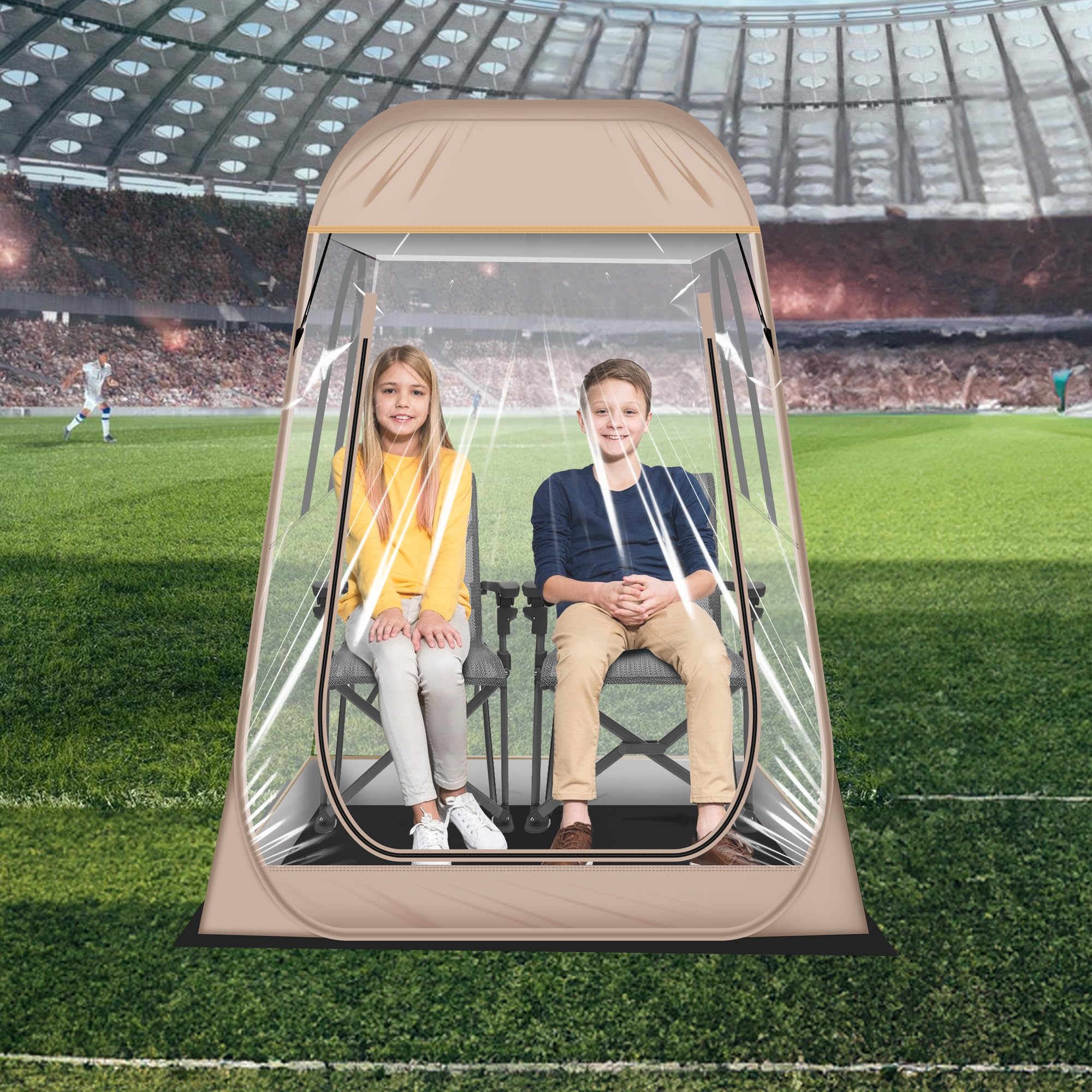 FOCHIER F Sports Tent Instant Pop Up Tent Shelter 62" x 50" x 50" Bubble Tent 2 Person with Top Cover and Floor Mat Portable Carrying Bag for Outdoor Camping Fishing Cheering Parades