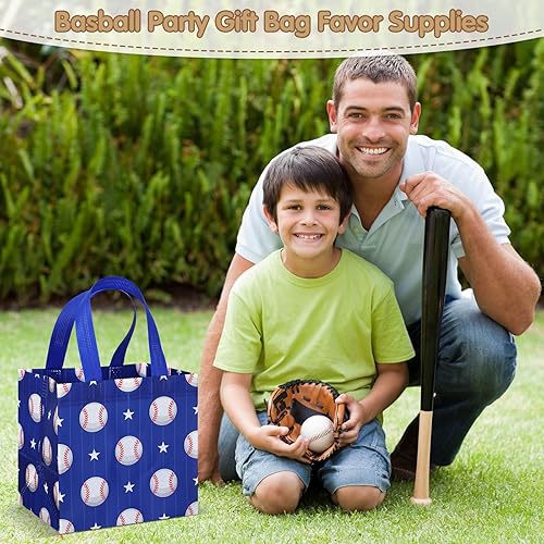 Miniatura 4 de 60 bolsas de regalo de baloncesto, bolsas de regalo de fiesta de baloncesto, bolsas de baloncesto no tejidas con asas, bolsas de dulces para