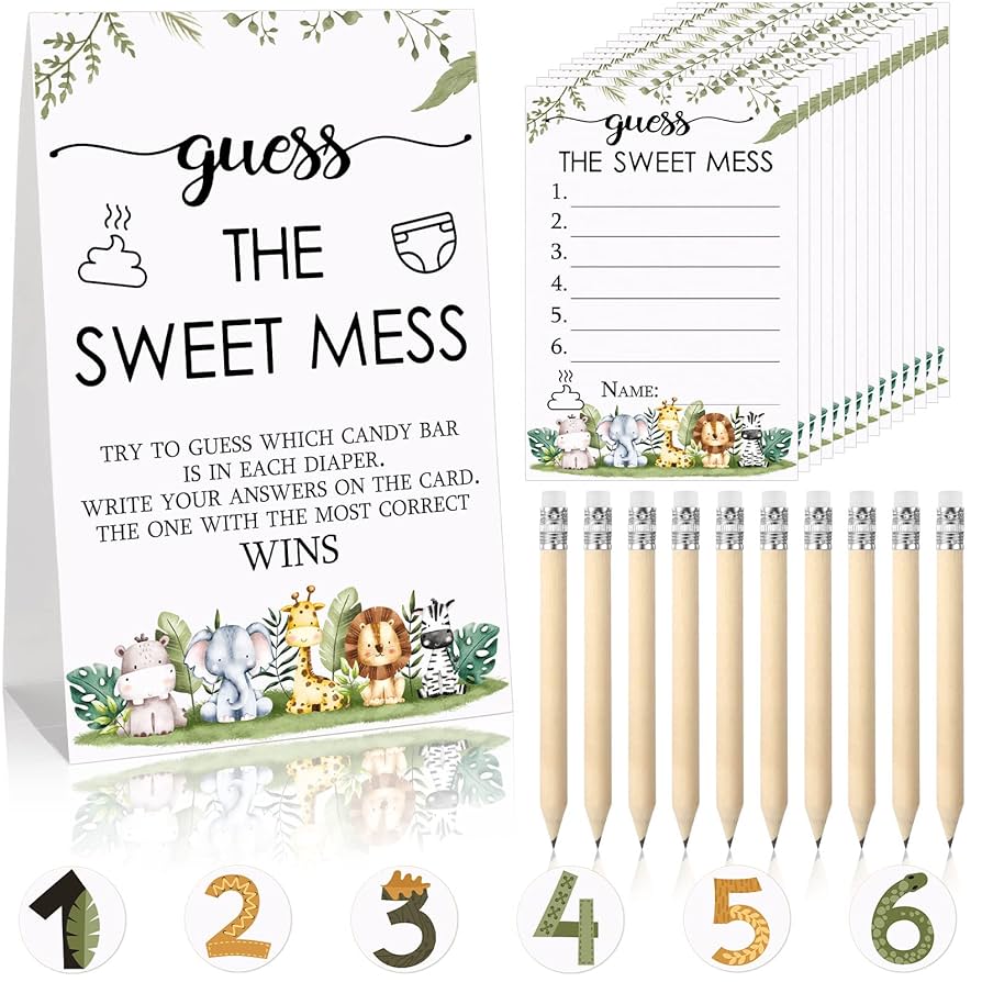 amazon-com-67-pcs-guess-the-sweet-mess-baby-shower-game-dirty-diaper-game-including-guess-the-sweet-mess-sign-50-small-cards-10-pencils-and-6-number-stickers-for-baby-shower-gender for Free Printable Dirty Diaper Game Amazon.com: 67 Pcs Guess The Sweet Mess Baby Shower Game Dirty Diaper Game Including Guess The Sweet Mess Sign 50 Small Cards 10 Pencils and 6 Number Stickers for Baby Shower Gender for Free Printable Dirty Diaper Game