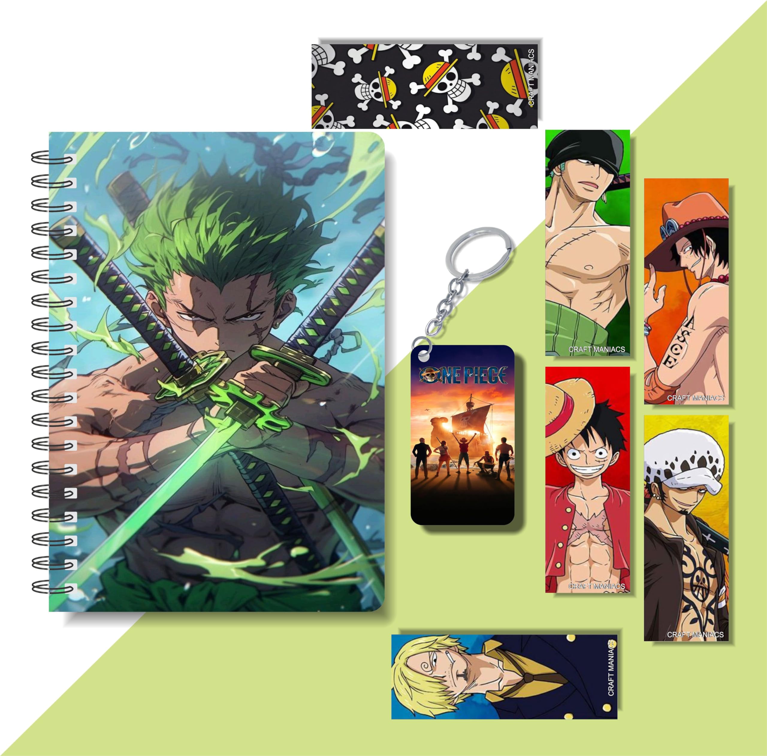CRAFT MANIACS ONE PIECE ZORO THE MIGHTY A5 RULED 160 PAGES DIARY