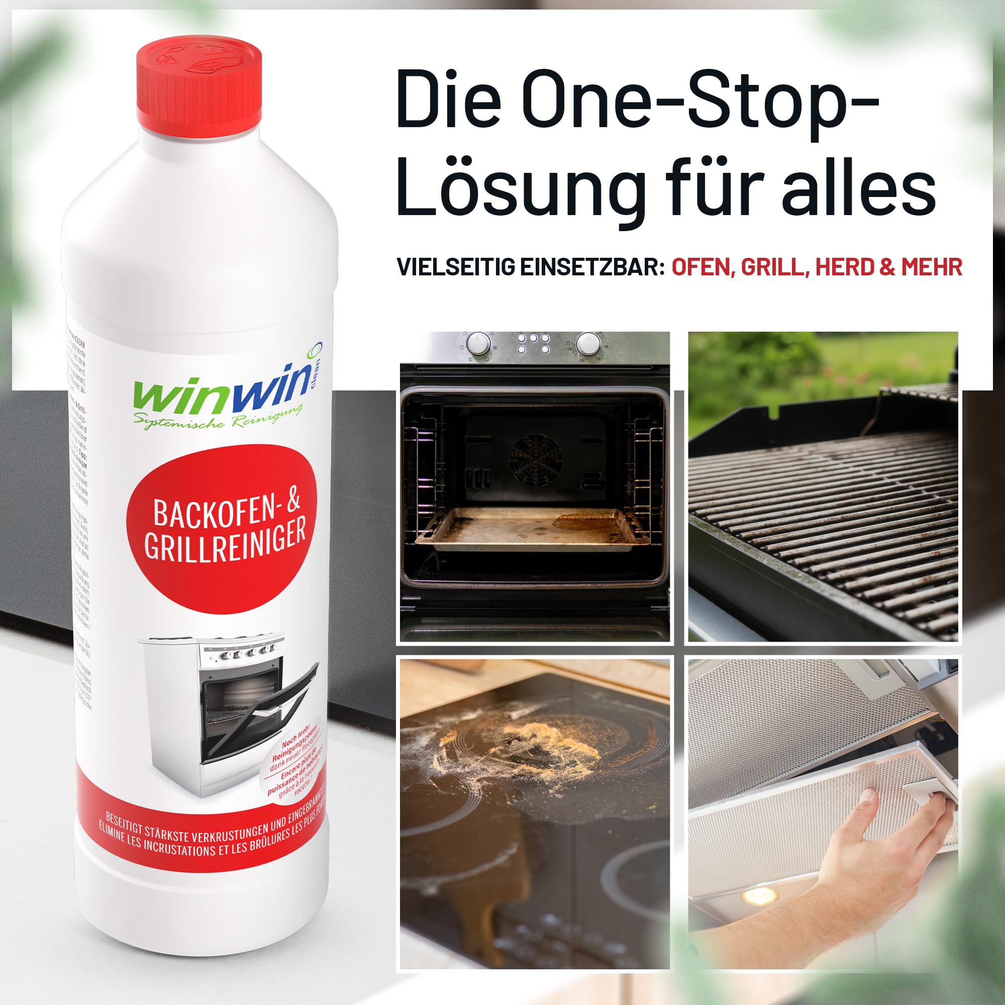 winwinCLEAN® Backofenreiniger & Grillreiniger I Starker Intensivreiniger