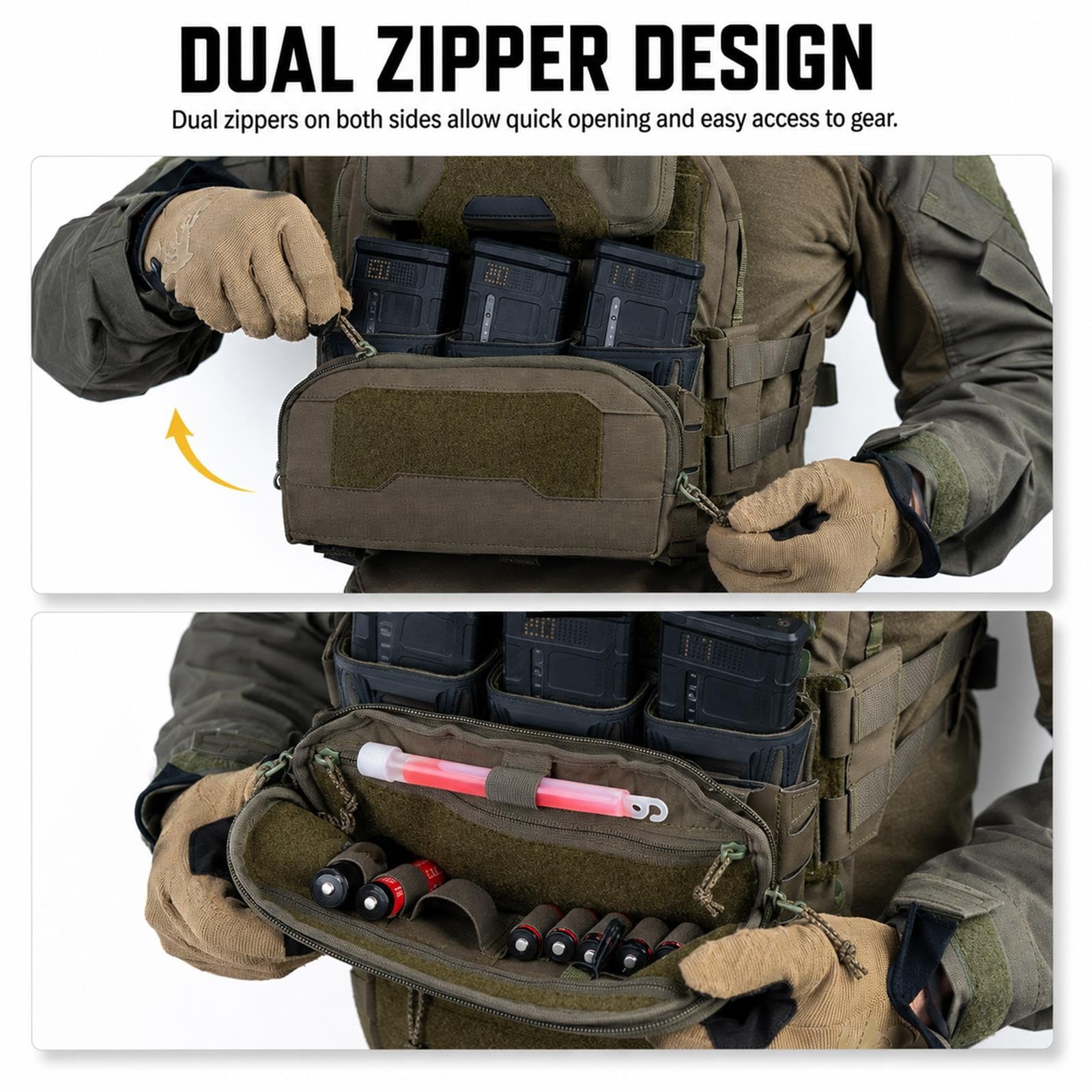 Tasca Tripla Caricatore 556 Organizer Admin MOLLE Set