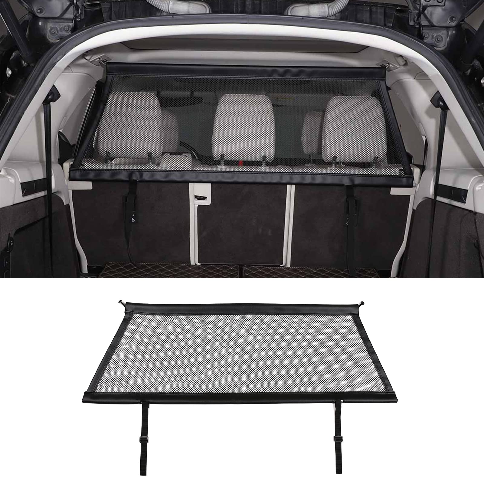 Red de aislamiento del maletero del coche, red de carga del organizador del maletero para Land Rover Discovery 5 2017-2022