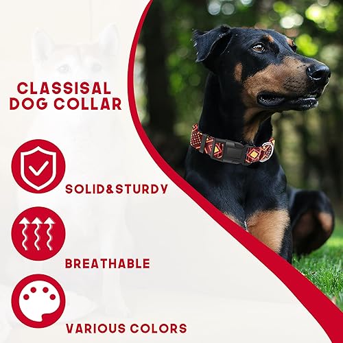 Miniatura 4 de Collar de perro de flores con patrón de flores, hermoso collar floral para cachorros para niños y niñas con hebilla de seguridad, collar suave