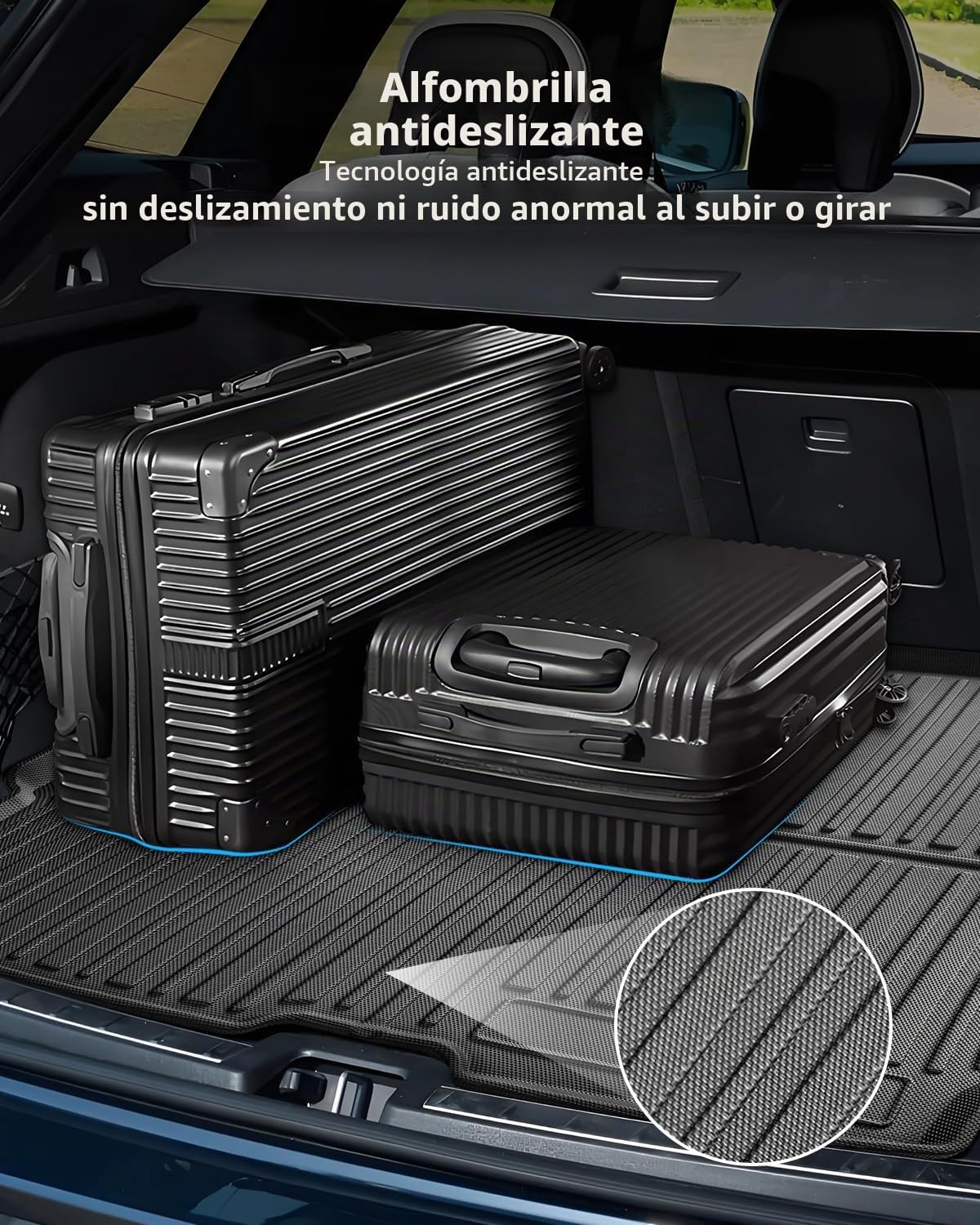 TPE Alfombras Maletero para Volvo XC60 Recharge HEV PHEV 2018-2026 | Alfombrillas Maletero Originales, Protector Maletero Antideslizantes e Impermeables, Funda Maletero con Bordes Elevados