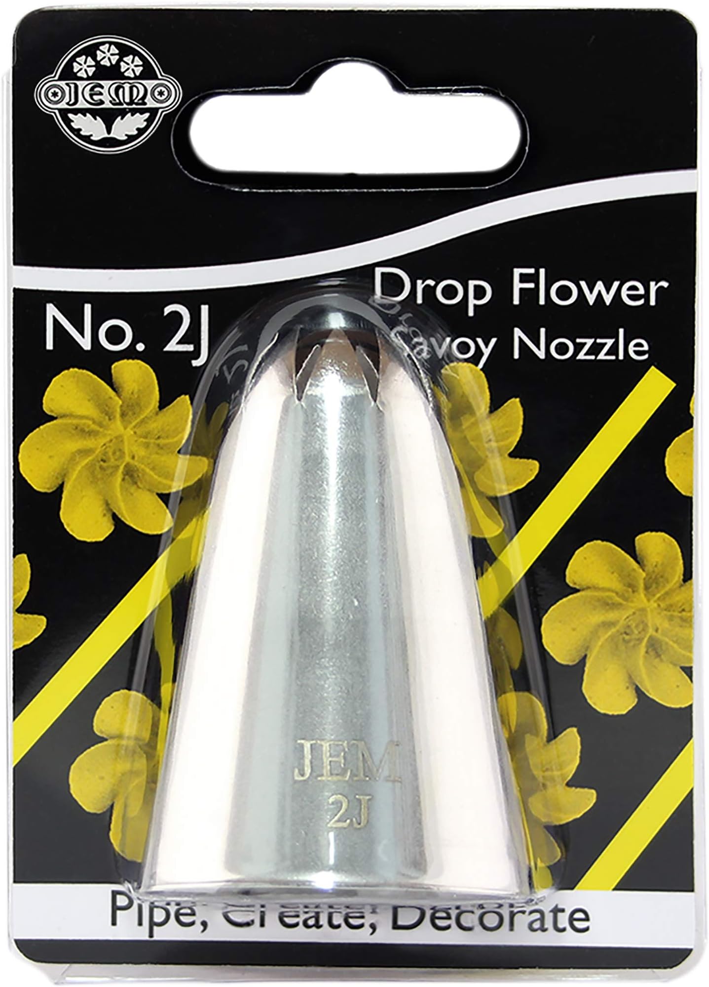 JEM Medium Curved Star Savoy Piping Nozzle Decorating Tip #2J